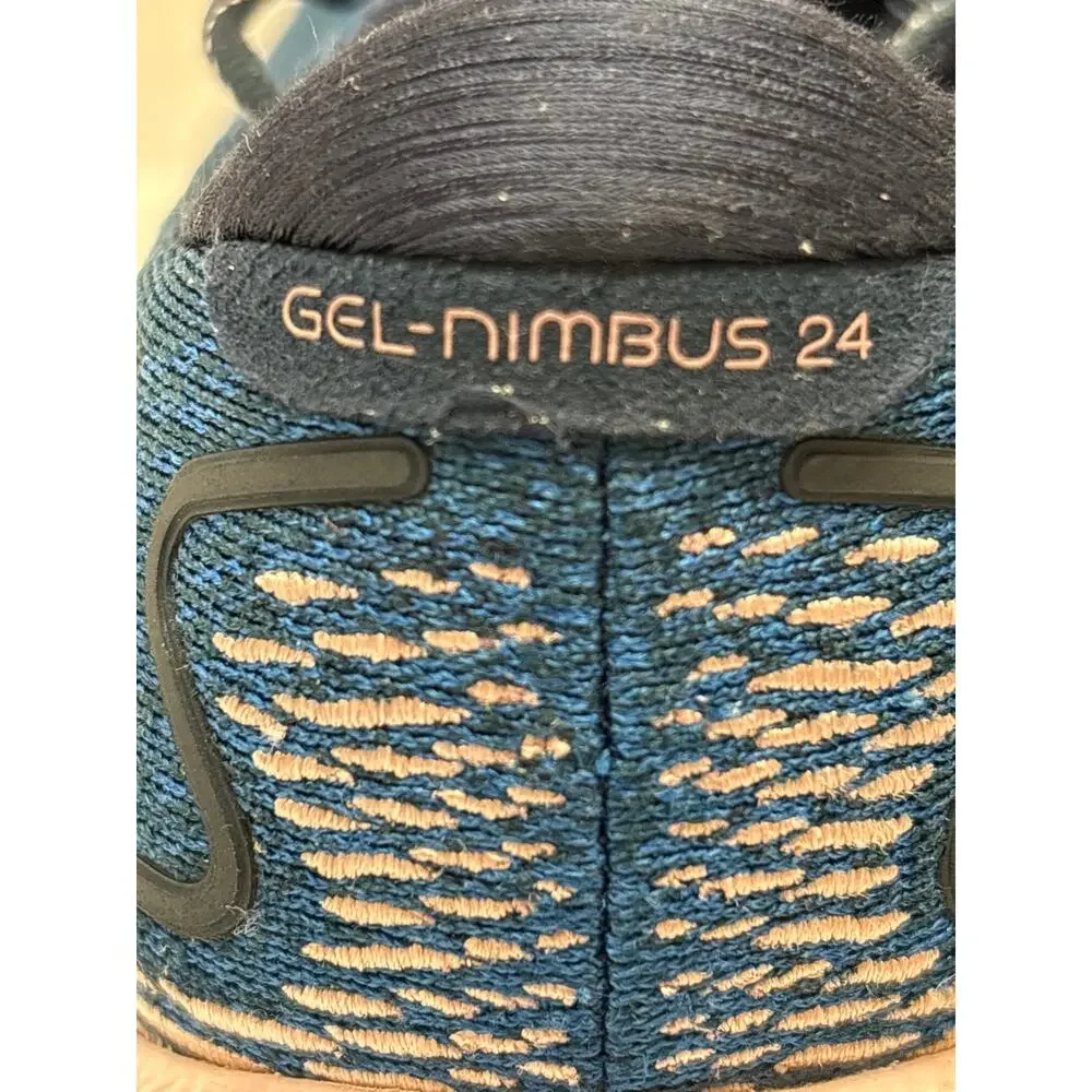 ASICS GEL-Nimbus 24 Women’s Running Shoes Size 8 French Blue Barely Rose